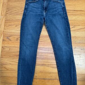 MOTHER Women's Skinny Jeans in Dark Blue